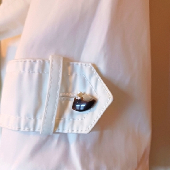 Trench Coat Cream Color  Y2K Gallery Belted - Picture 5 of 13